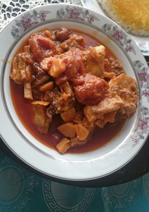 عکسی از دستور خورشت به آلو
