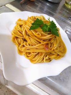 صورة لوصفة سباغيتي بالتونة 😋😋🍝🍝