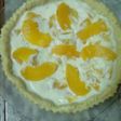 Tarta de crema y durazno