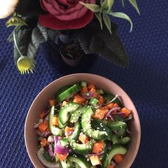 A picture of Cucumber Salad Asian Dressing.