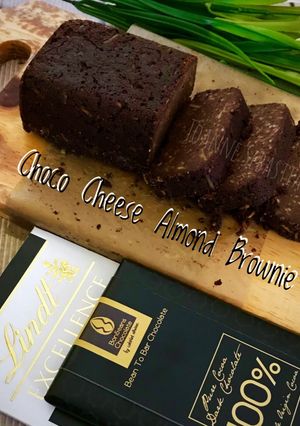 Foto resep Choco Cheese Almond Brownie -Keto