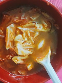 Hình của món Canh kim chi.