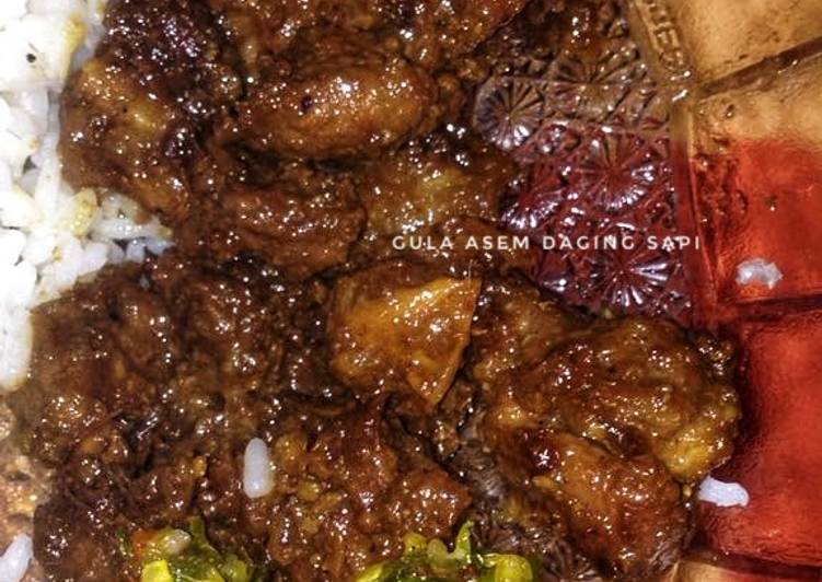  Resep  Masakan Rumahan Sederhana Daging  Sapi  Gula  Asem  