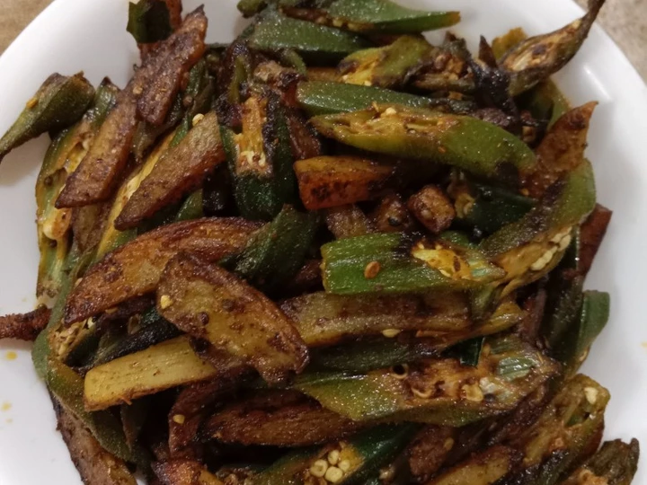 Recipe Dhabha style aloo bhindi fry which Delicious