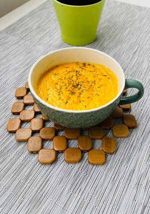 Una foto de Crema de zanahoria y puerro