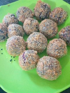 Foto resep Bola ubi ungu coklat lumer