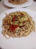 Espaguetis con pollo al curry