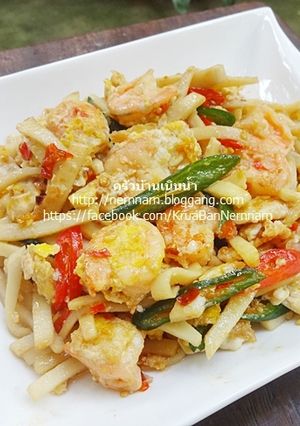 รูปของ หน่อไม้ผัดไข่ใส่กุ้ง
