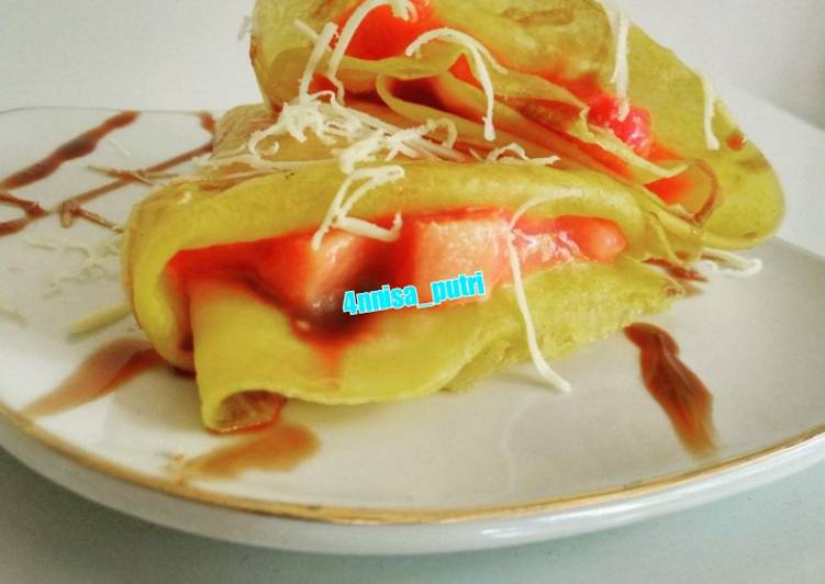 Cerpe carrot with guava sauce (krepes wortel saus jambu merah)