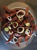 Sticky pepper Beef Strips