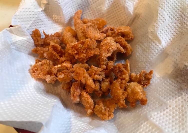 Cara Gampang Membuat Kulit ayam crispy kriuk Anti Gagal