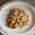 Vegetable. Lasagna with leftover roti