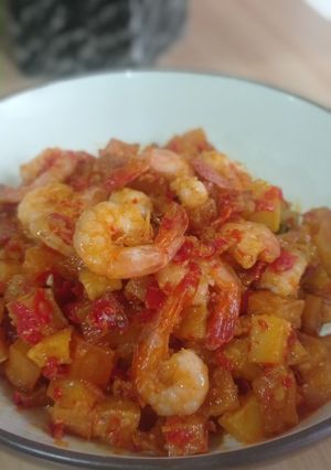 Foto resep Sambal kentang udang