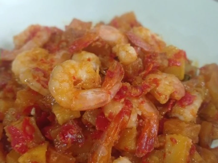 Cara Mudah Menyiapkan Resep Sambal kentang udang yang Bisa Manjain Lidah Anti Ribet, Bisa Manjain Lidah
