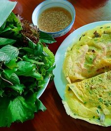 bánh xèo tép tươi