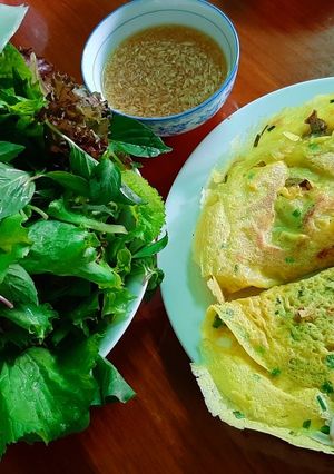 Hình của món Bánh xèo tép tươi.