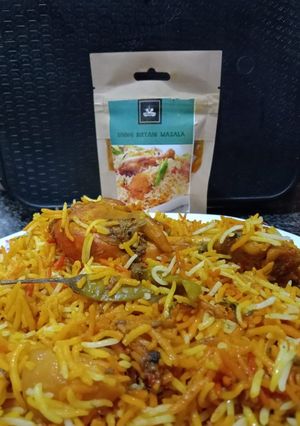 A picture of Chicken Biryani.