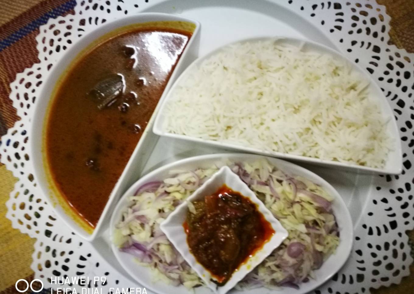 Kalay channay & white rice