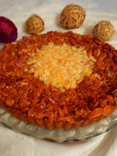 Pfirsichtarte mit Joghurt und Mandelkruste Rezepthauptbild