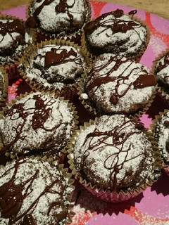 Una foto de Magdalenas de chocolate