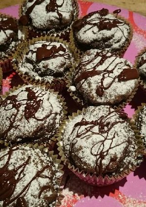Una foto de Magdalenas de chocolate
