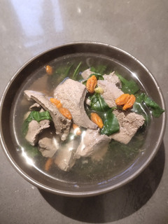 A picture of Goji and Liver Soup.