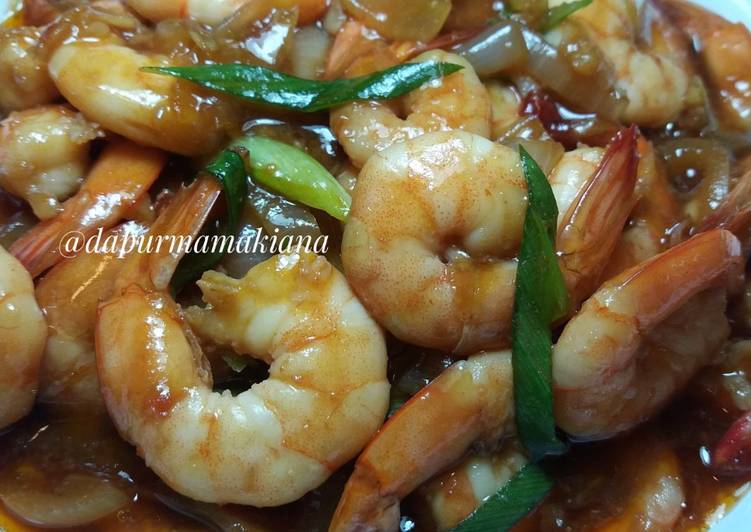 makanan Udang Saus Tiram ala Mamakiana yang Sempurna