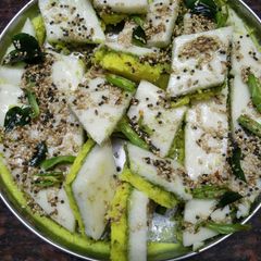 A picture of Double layered sandwich dhokla..