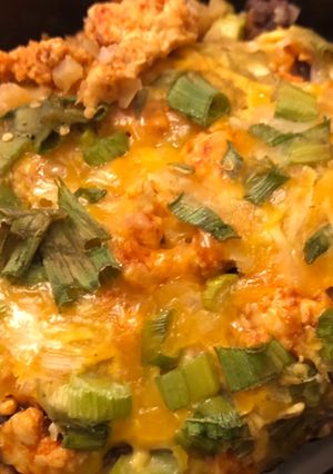 A picture of Low calorie Mexican casserole.