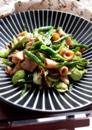 Foto resep Tumis cumi asin campur petai.