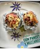 Papas rellenas con Panceta y Muzzarella