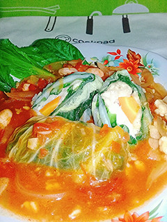 Foto resep Roll Sawi Saos Tomat