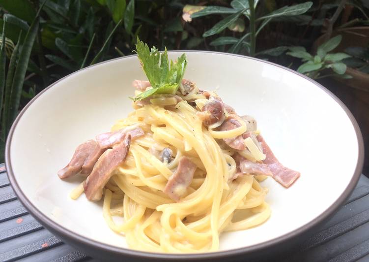 Cara Gampang Membuat Fettucine Carbonara, Bikin Ngiler