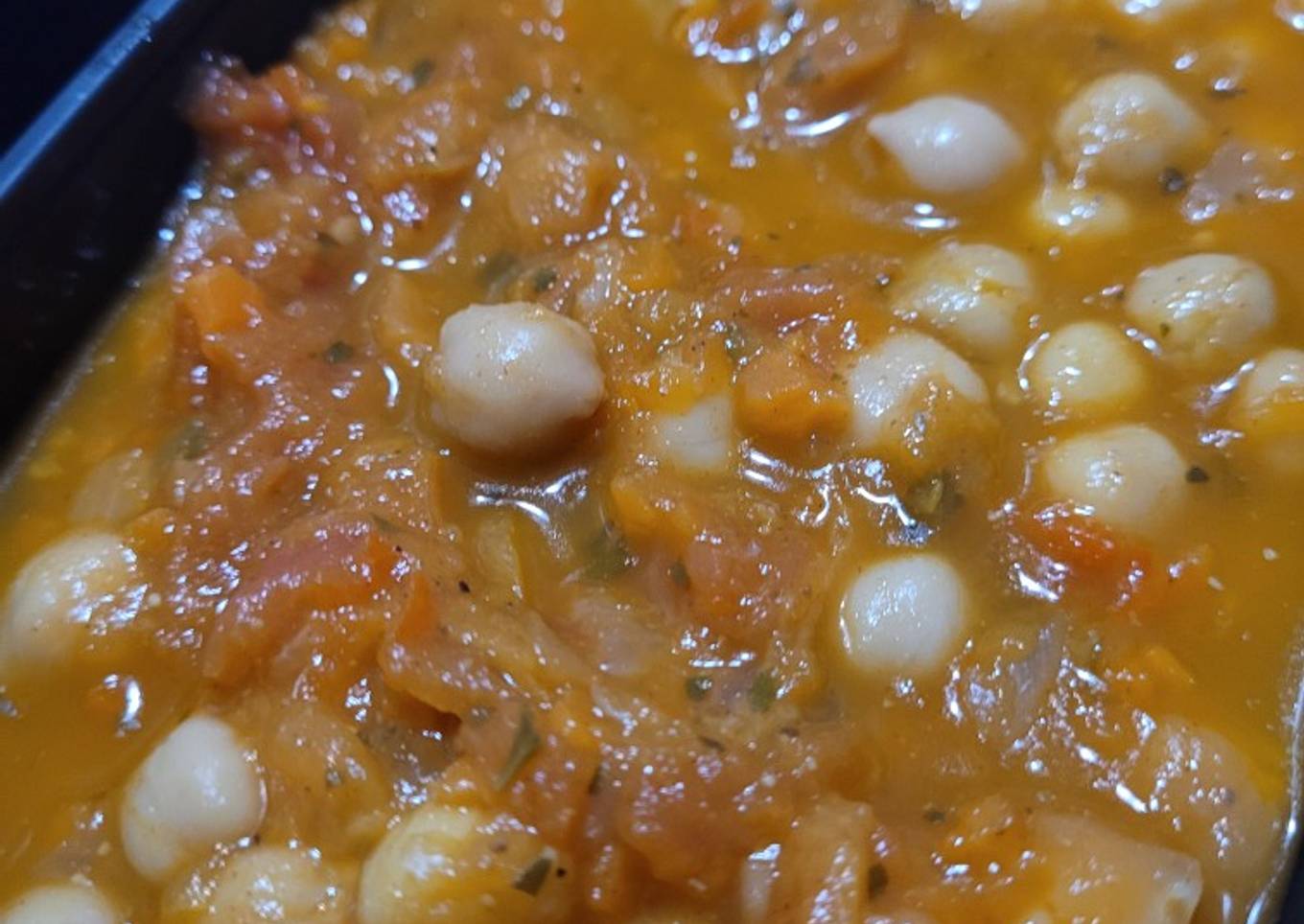 Potaje de garbanzos especiados con Thermomix