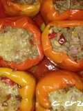Pimientos rojos rellenos en microondas, 1