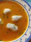 Carrot Soup with Grießklöchen (Semolina Dumplings)