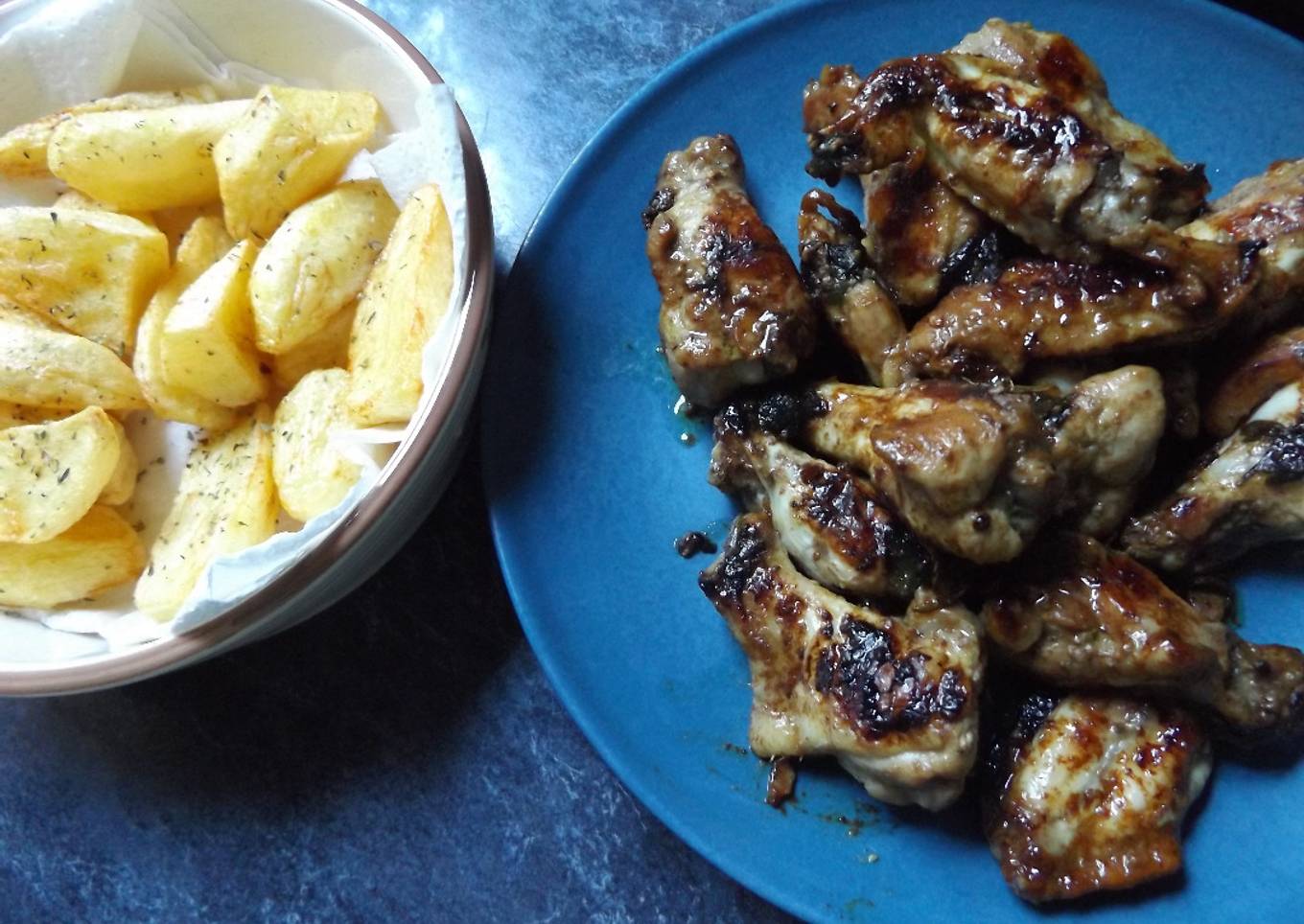 Alitas de pollo caramelizadas, otra receta