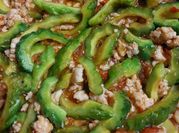 A picture of thinly sliced ampalaya