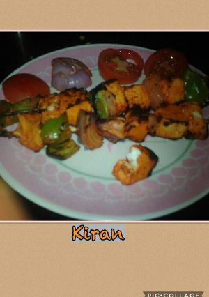 पनीर टिक्का तवा पर (Paneer tikka on tawa recipe in hindi) रेसिपी मुख्य फोटो