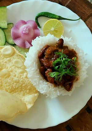 A picture of Rajma Chawal.