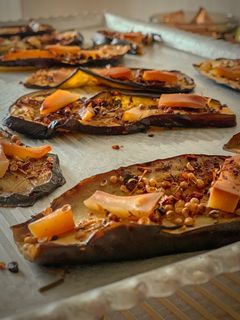 A picture of Crispy And Spicy Eggplant With Smoked Cheese.