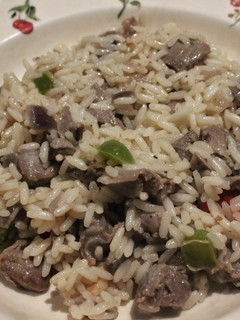 Una foto de Mollejas de pollo con arroz