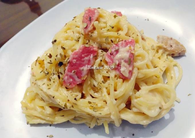 Resep Spaghetti Carbonara simple 🍝🍝 oleh Tinawu