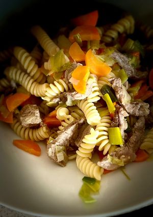 Une photo de Pâtes au boeuf et gingembre
