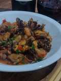 Pulpitos a la española con mejillones