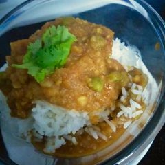 A picture of Rice bowl curry.