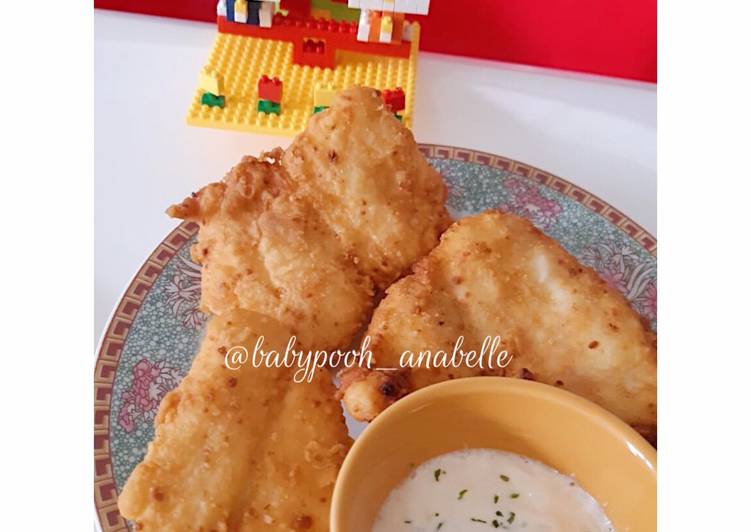 Simple Fish and Chips with Tartar Sauce (MPASI 1y+) - Praktis dgn Tepung Qreezpy