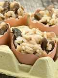 Risotto ai funghi con caracoles helifrusa