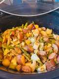 Slow Cooker Cajun Sausage and Potatoes (serve over rice)