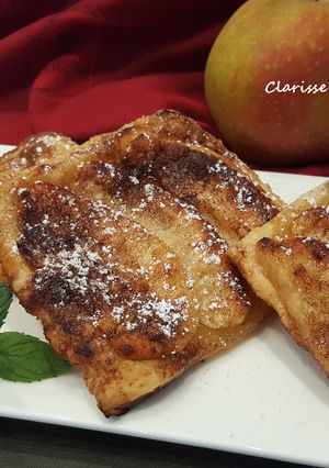Une photo de Tartelettes fines feuilletées aux pommes